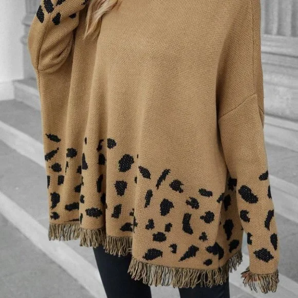 Tan Womens Batwing Sweater - Picture 2 of 6